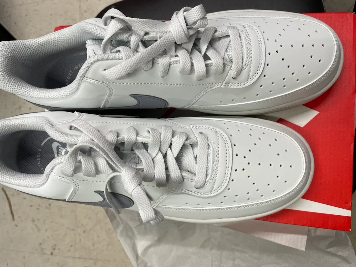 Nike Court Vision Low White and Grey Sneakers