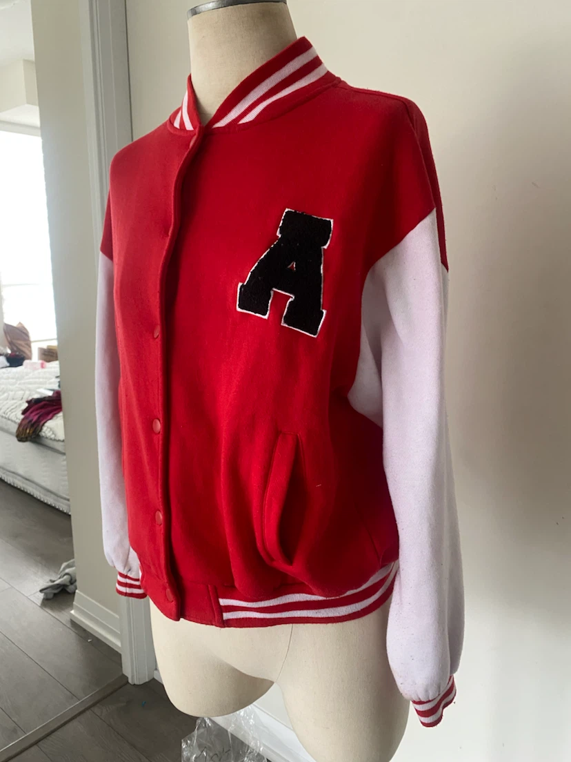 Red and White Athletics Varsity Women’s Jacket - photo 2