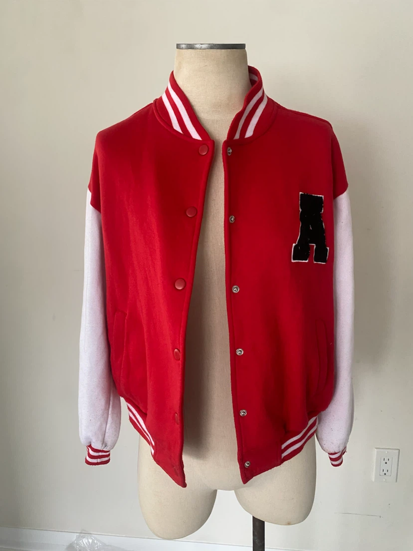Red and White Athletics Varsity Women’s Jacket - photo 3