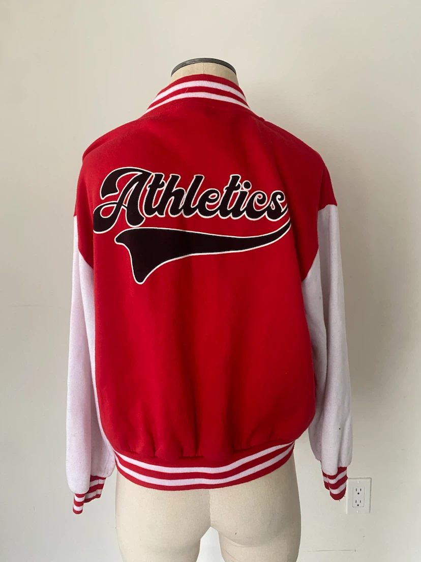 Red and White Athletics Varsity Women’s Jacket - photo 4