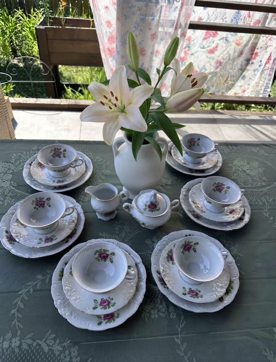 Vintage Wałbrzych Porcelain Tea Set Made in Poland