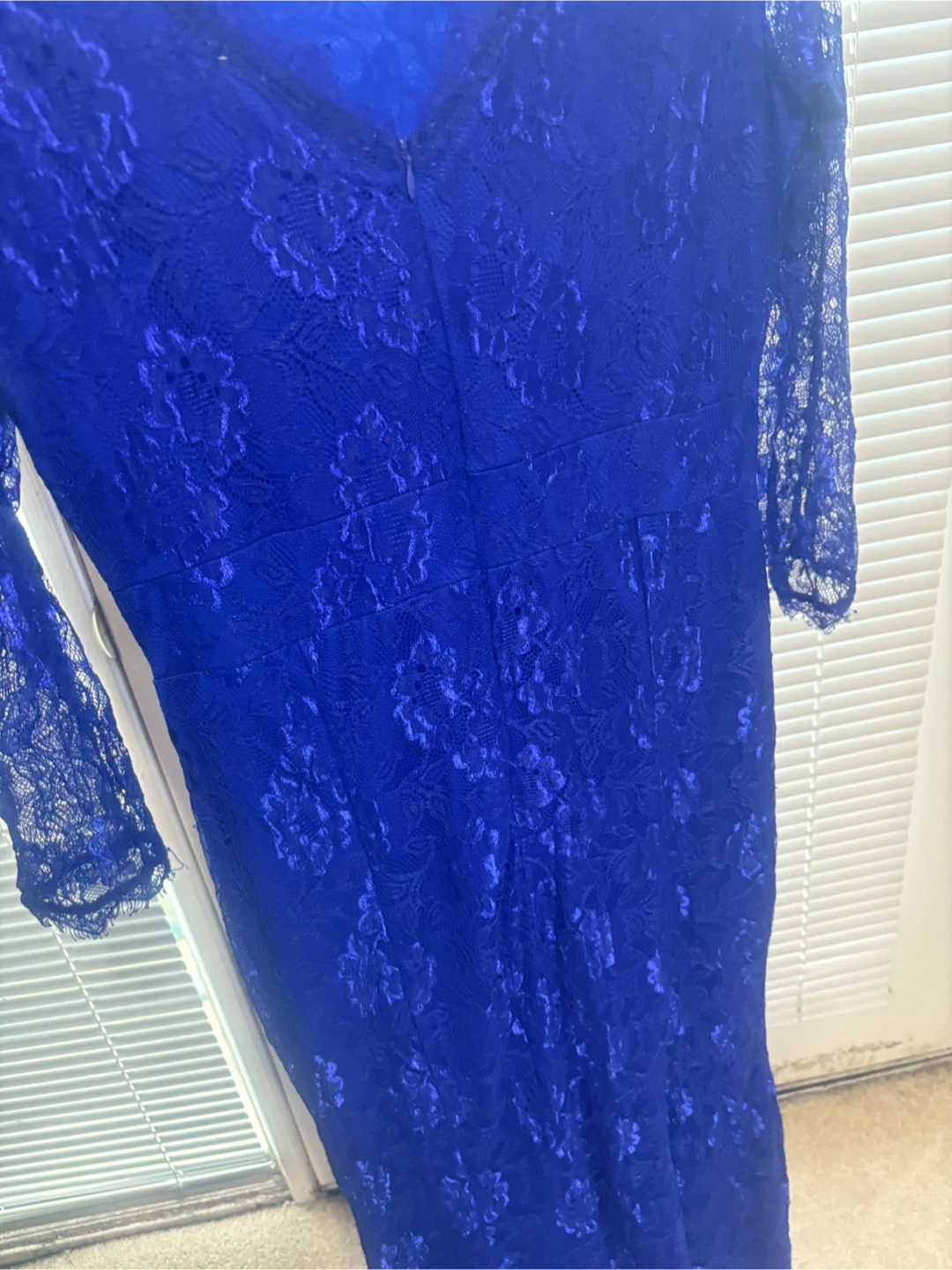 Royal Blue Lace Long Sleeve Dress - photo 2