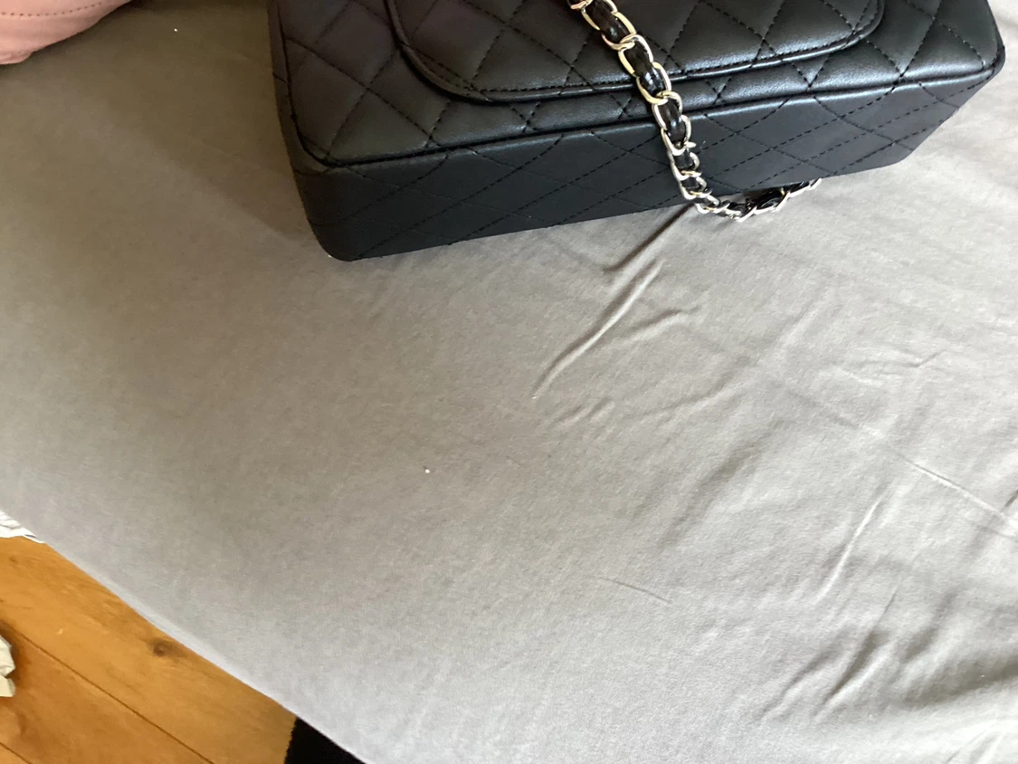 Black Quilted Flap Bag