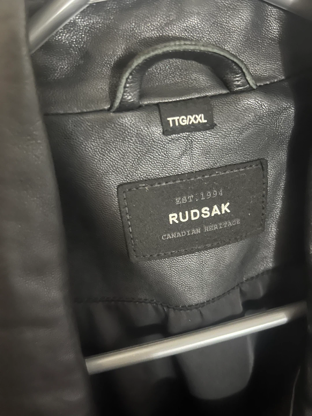 Rudsak Black Leather Jacket XXL - photo 3