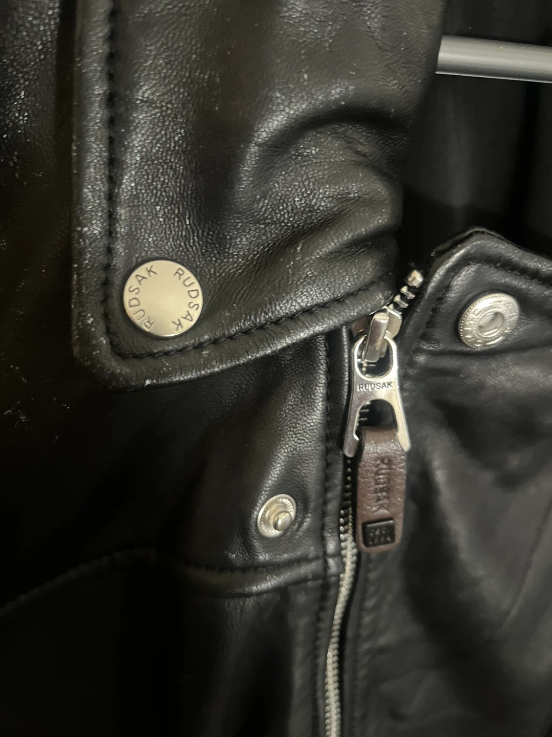 Rudsak Black Leather Jacket XXL - photo 4