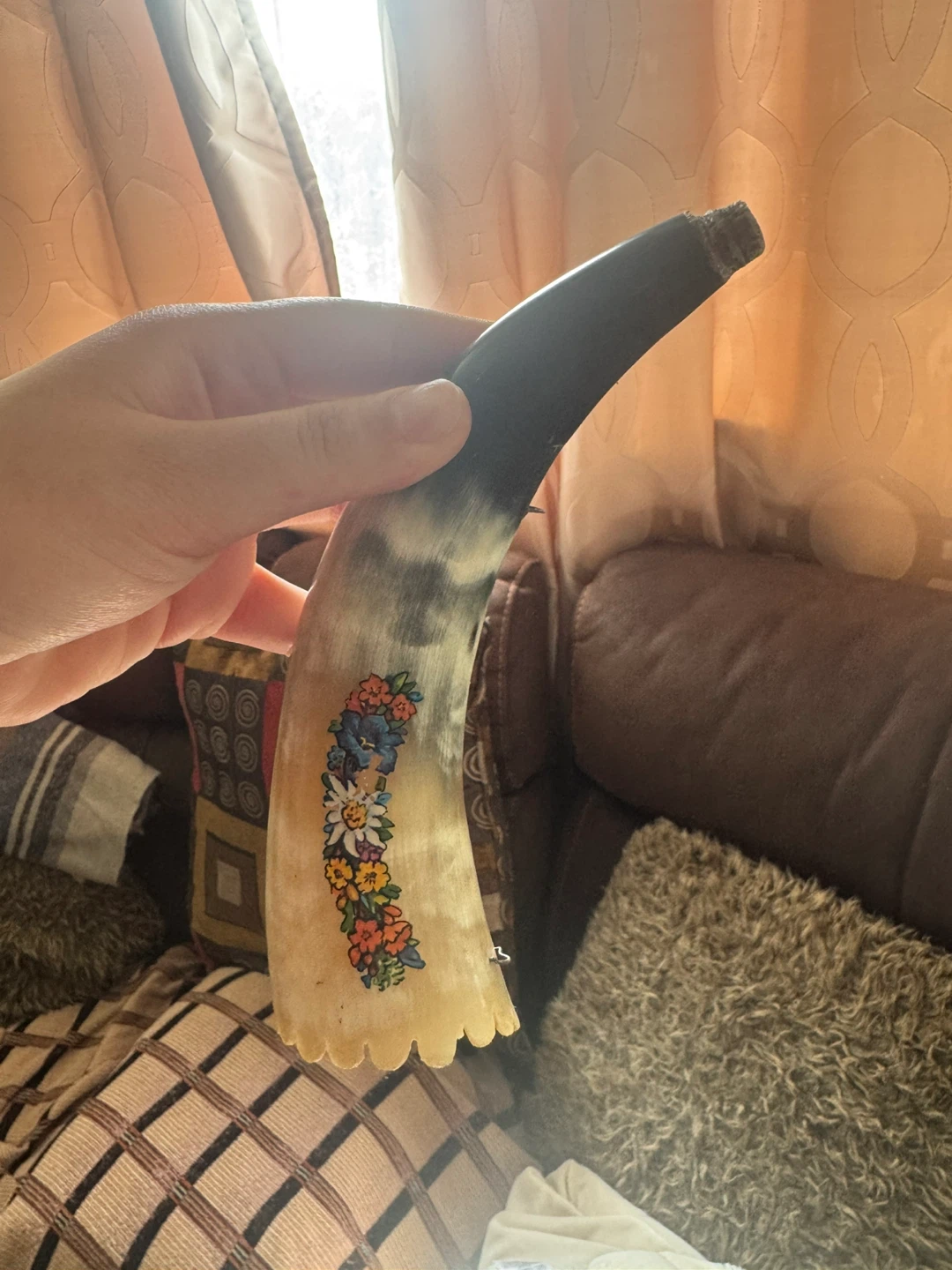 Decorative Floral Drinking Horn - photo 4