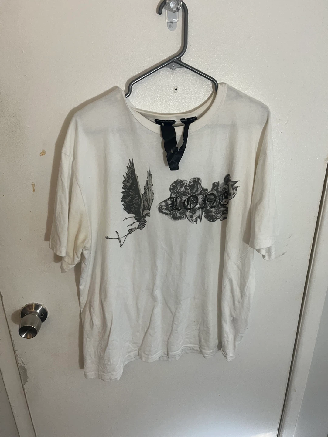 Vlone White Graphic T-Shirt size XL