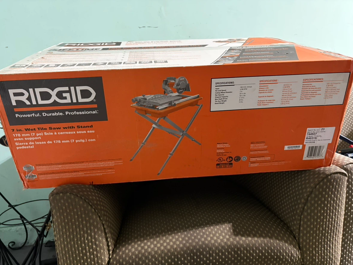 Ridgid 7 in. Wet Tile Saw with Stand - photo 3