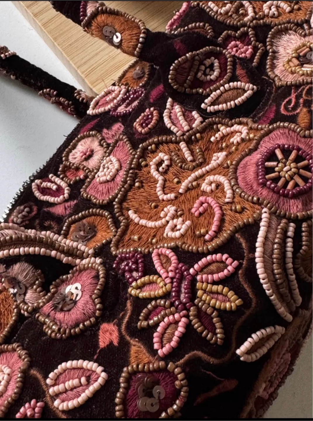 Embroidered Floral Beaded Handbag zara - photo 2