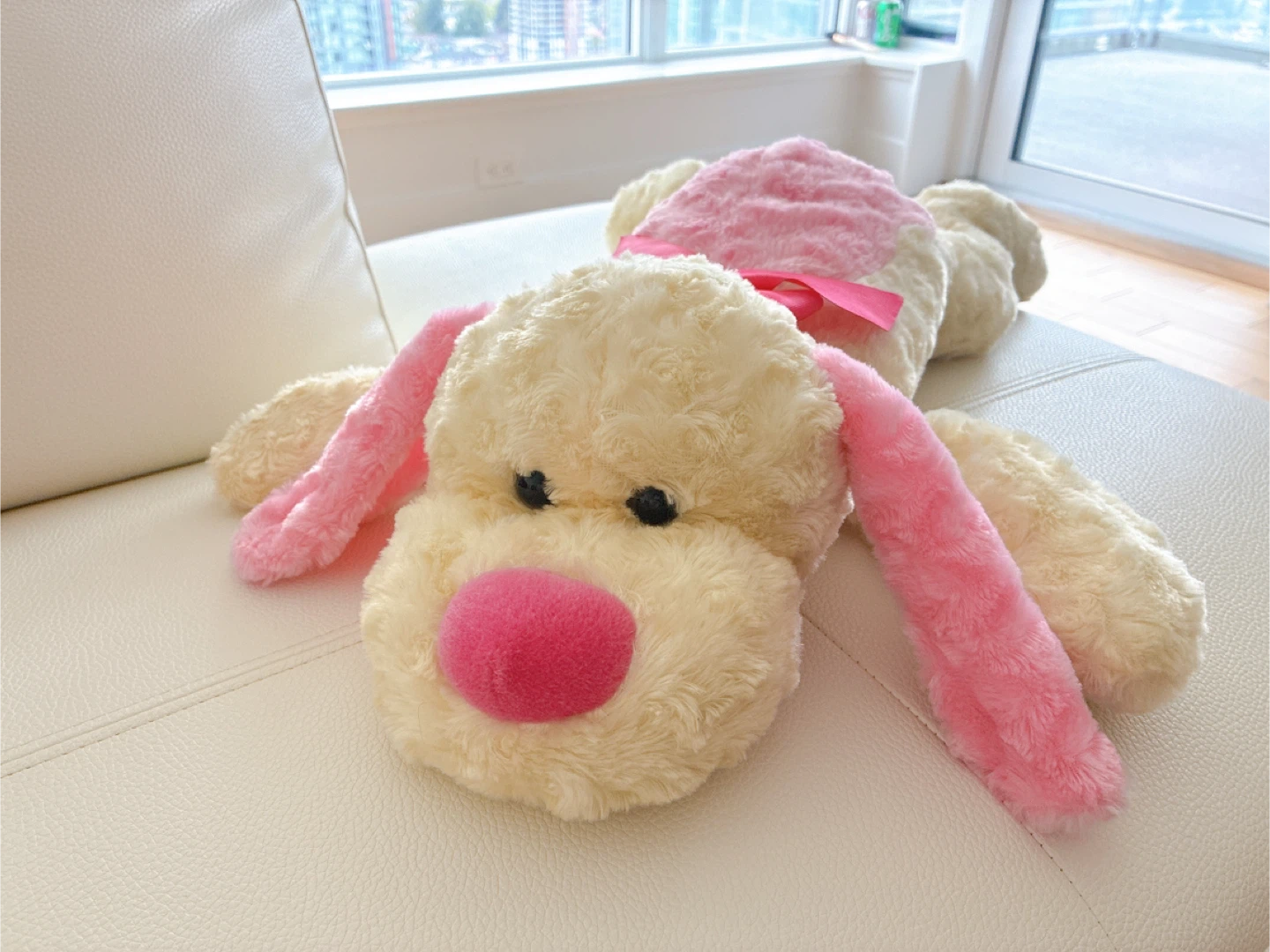 Large Plush Dog Toy with Pink Accents - photo 4