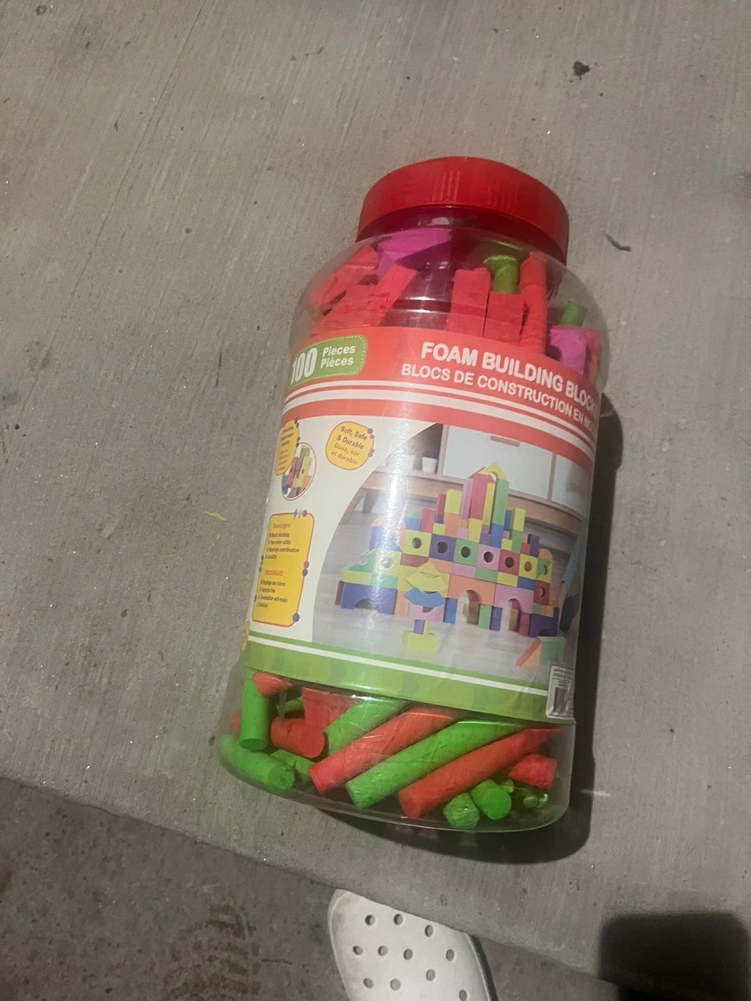 100-Piece Foam Building Blocks Set