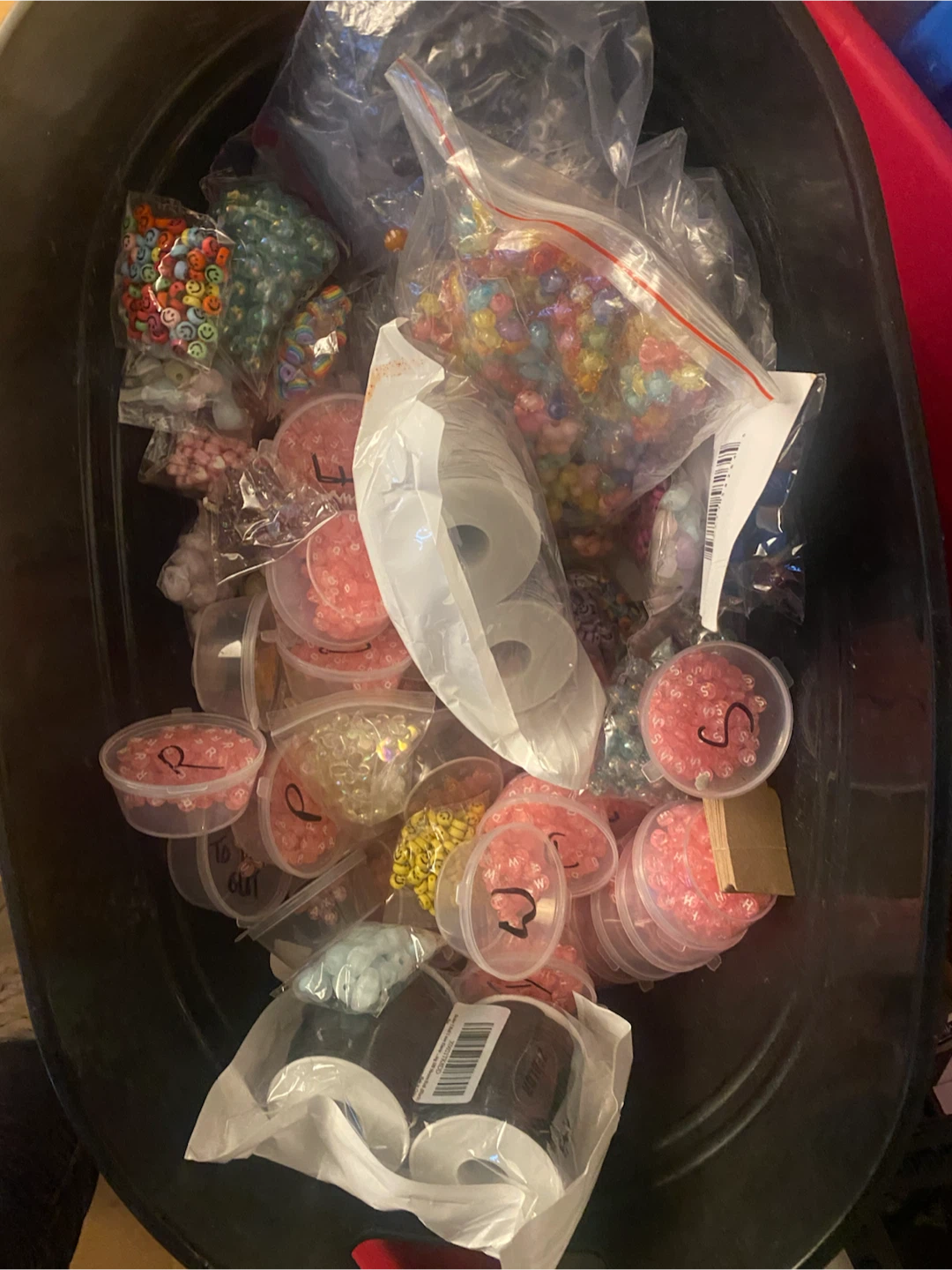 Assorted DIY Craft Bead Collection with Elastic Cord