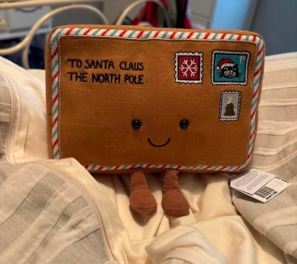 Jellycat letters to Santa tags on