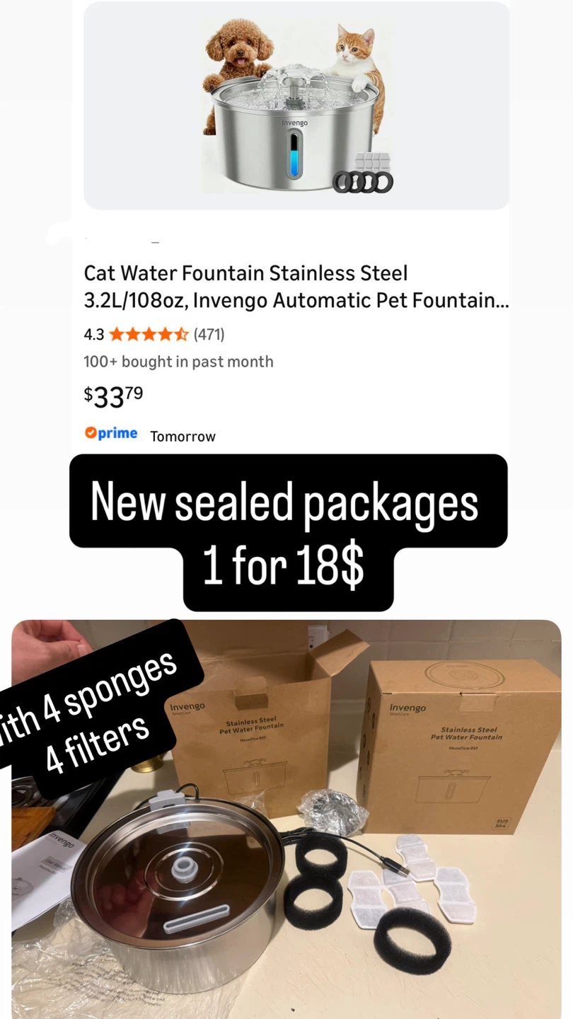 Stainless Steel Pet Water Fountain