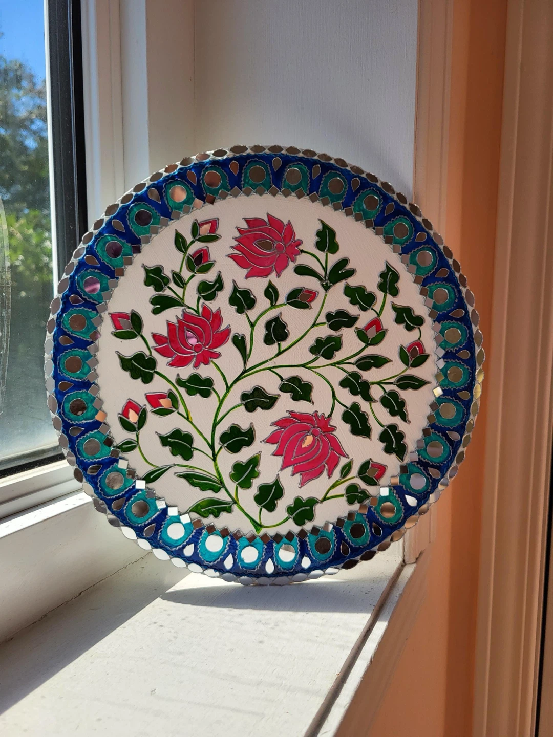Hand-painted Mandala Mirror Decor - photo 3