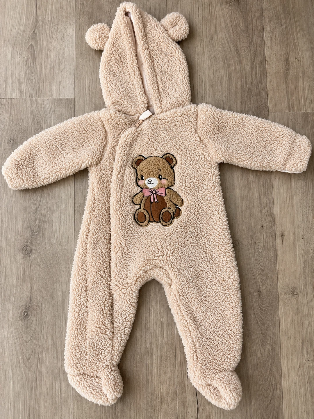 NEW Sweet Stories Infant Bear Sherpa Bunting Suit