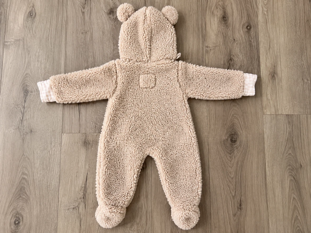 NEW Sweet Stories Infant Bear Sherpa Bunting Suit - photo 4