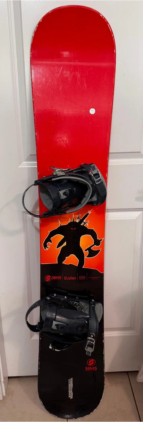 Sims 155cm Snowboard with bindings(Size: L)
