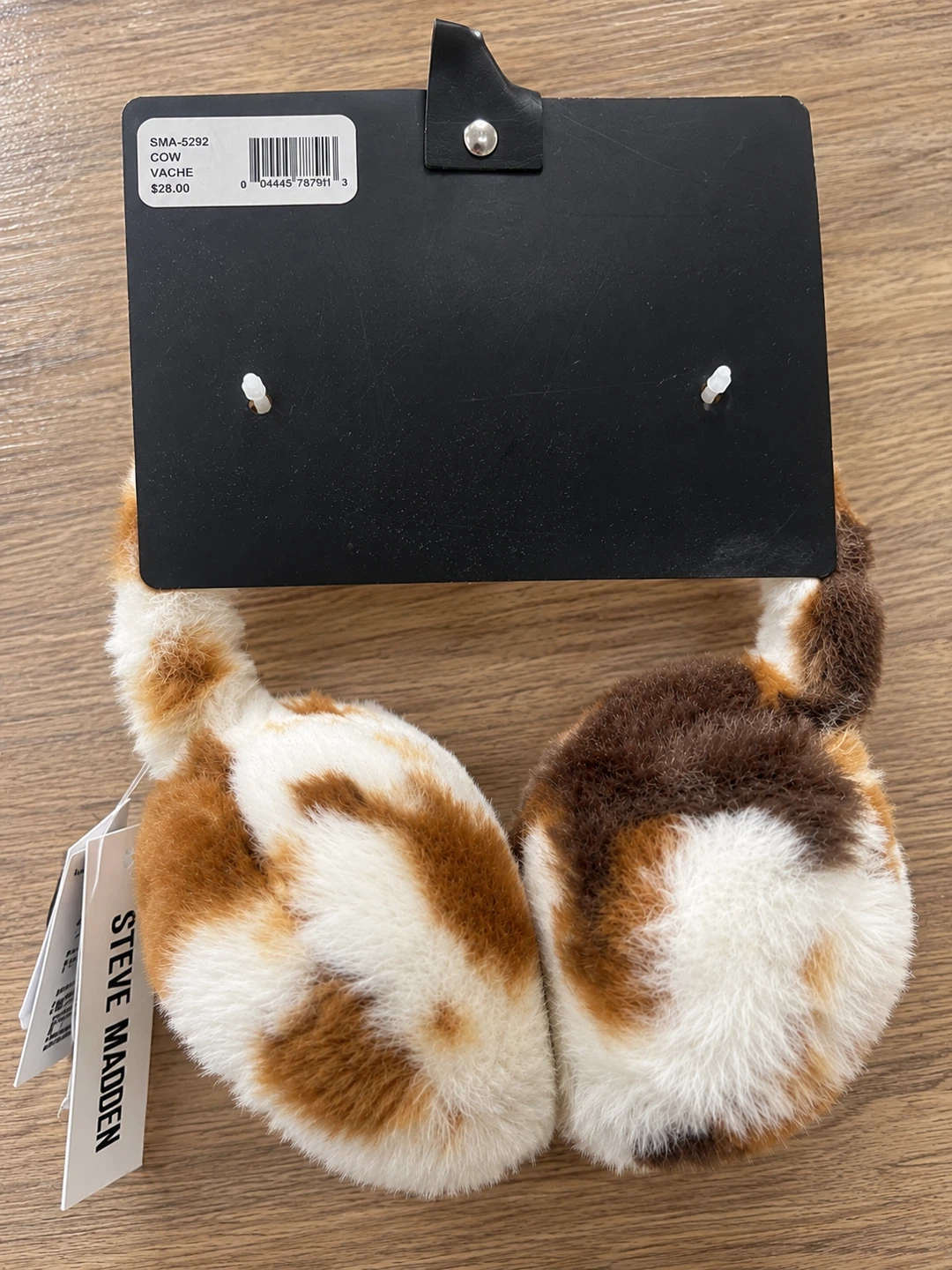 Steve Madden Faux Fur Cow Print Earmuffs – New With Tags - photo 2