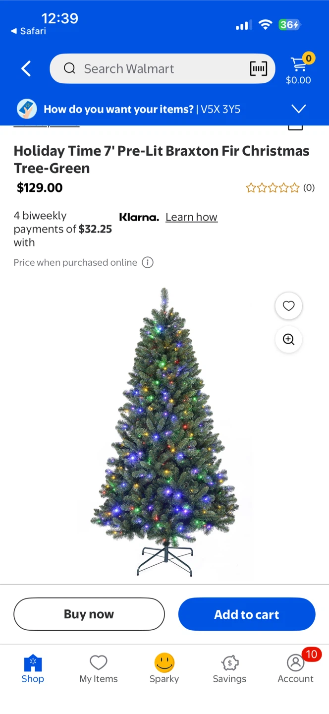 7’ Pre-Lit Braxton Fir Christmas Tree – 400 LED Lights – New - photo 2