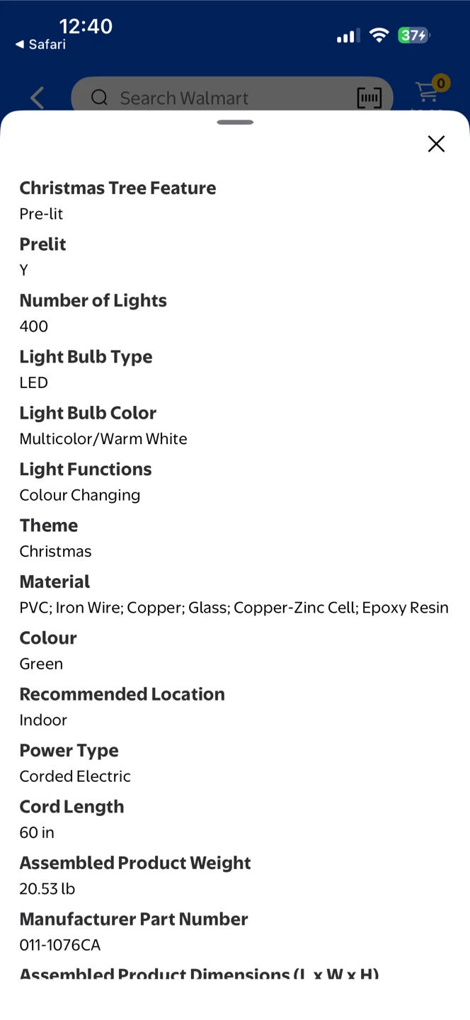 7’ Pre-Lit Braxton Fir Christmas Tree – 400 LED Lights – New - photo 3