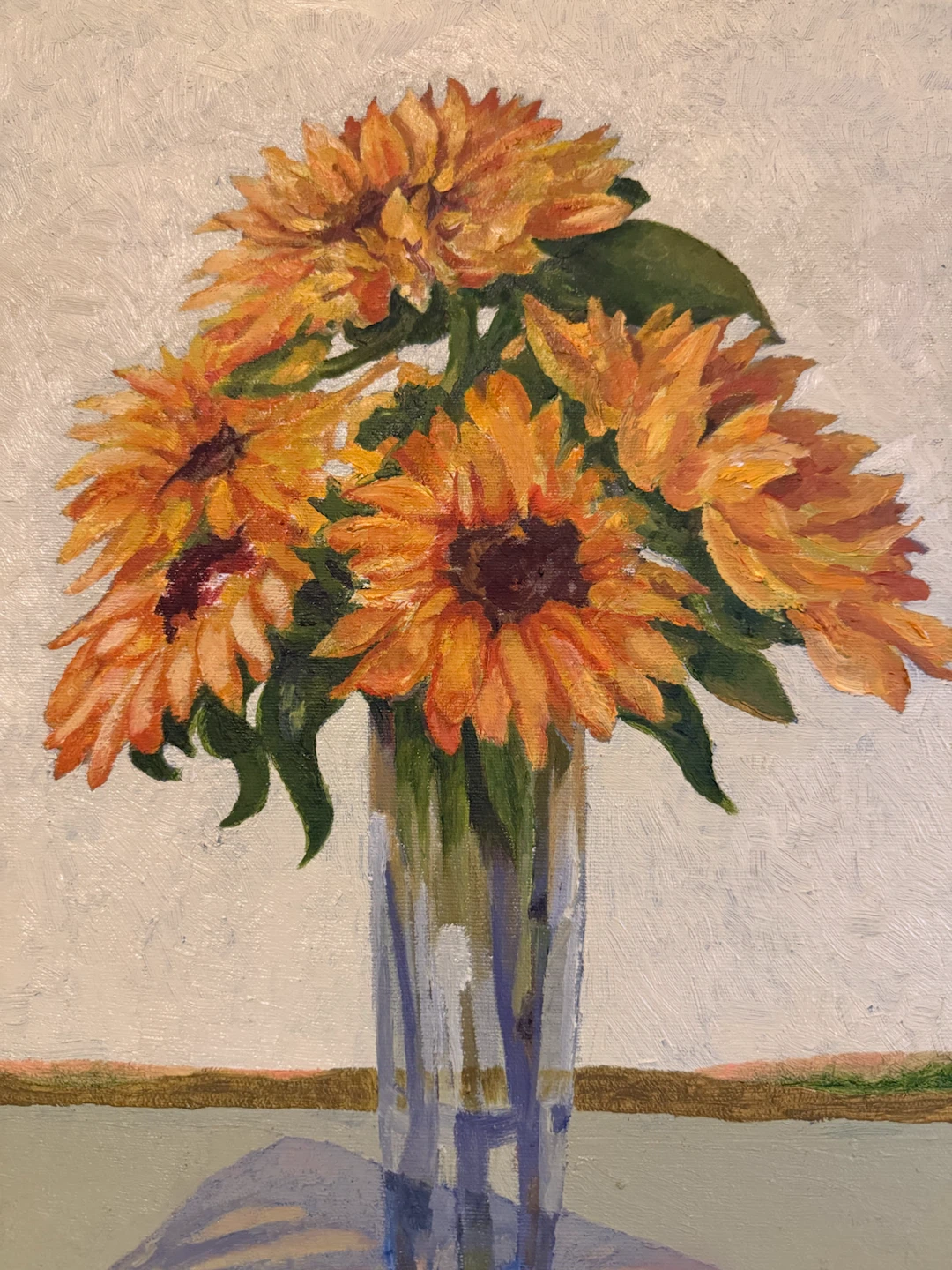 Original Sunflower Still Life Oil Painting - photo 2