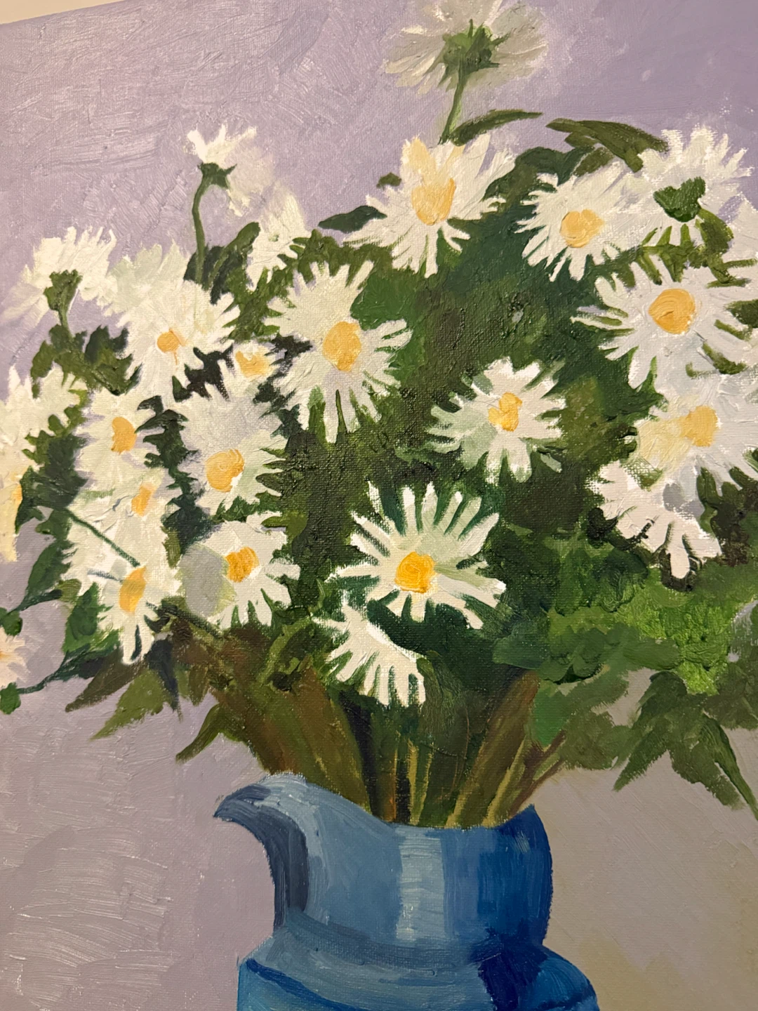 Original Daisy Floral Painting on Canvas - photo 2