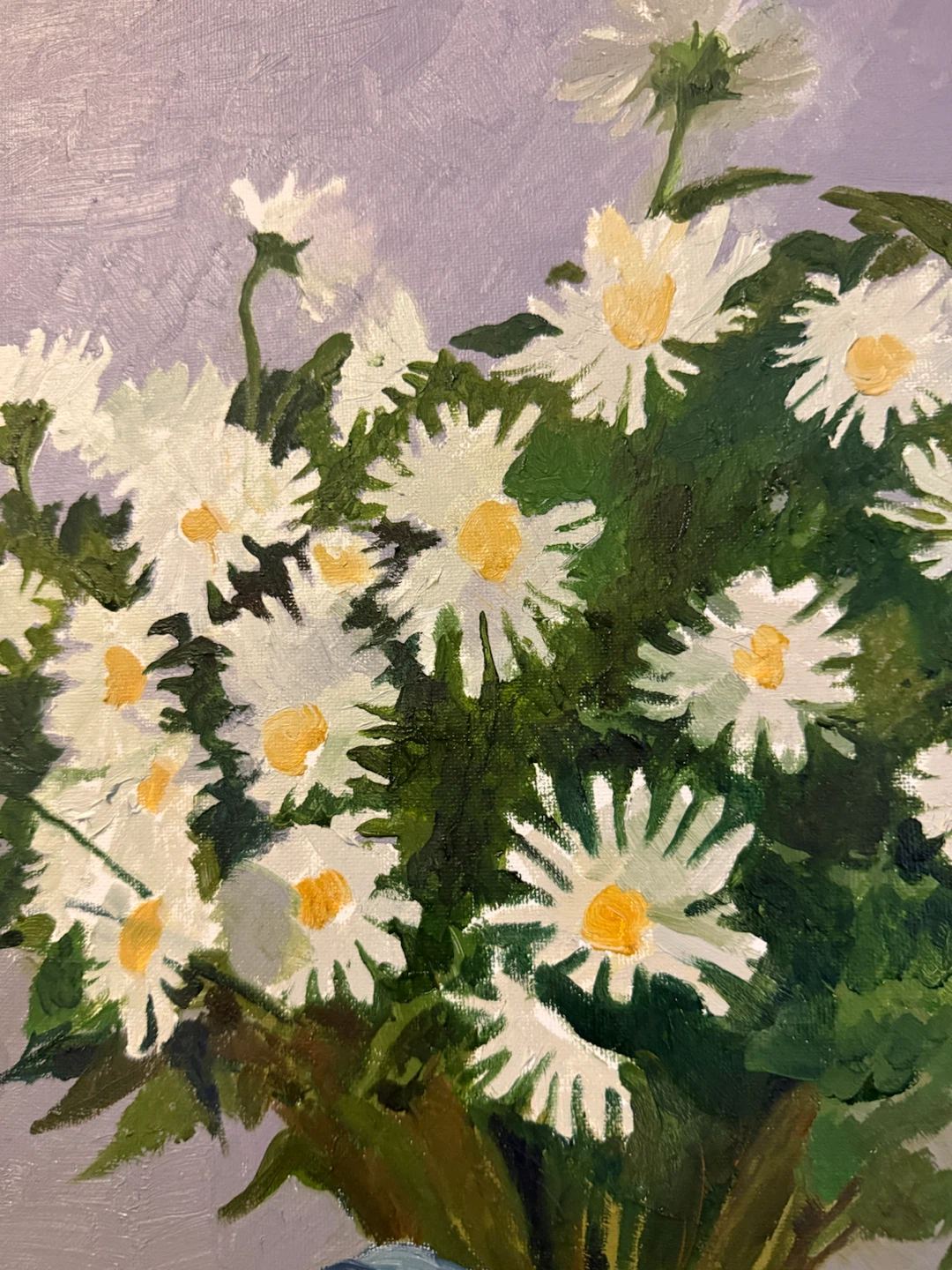 Original Daisy Floral Painting on Canvas - photo 3