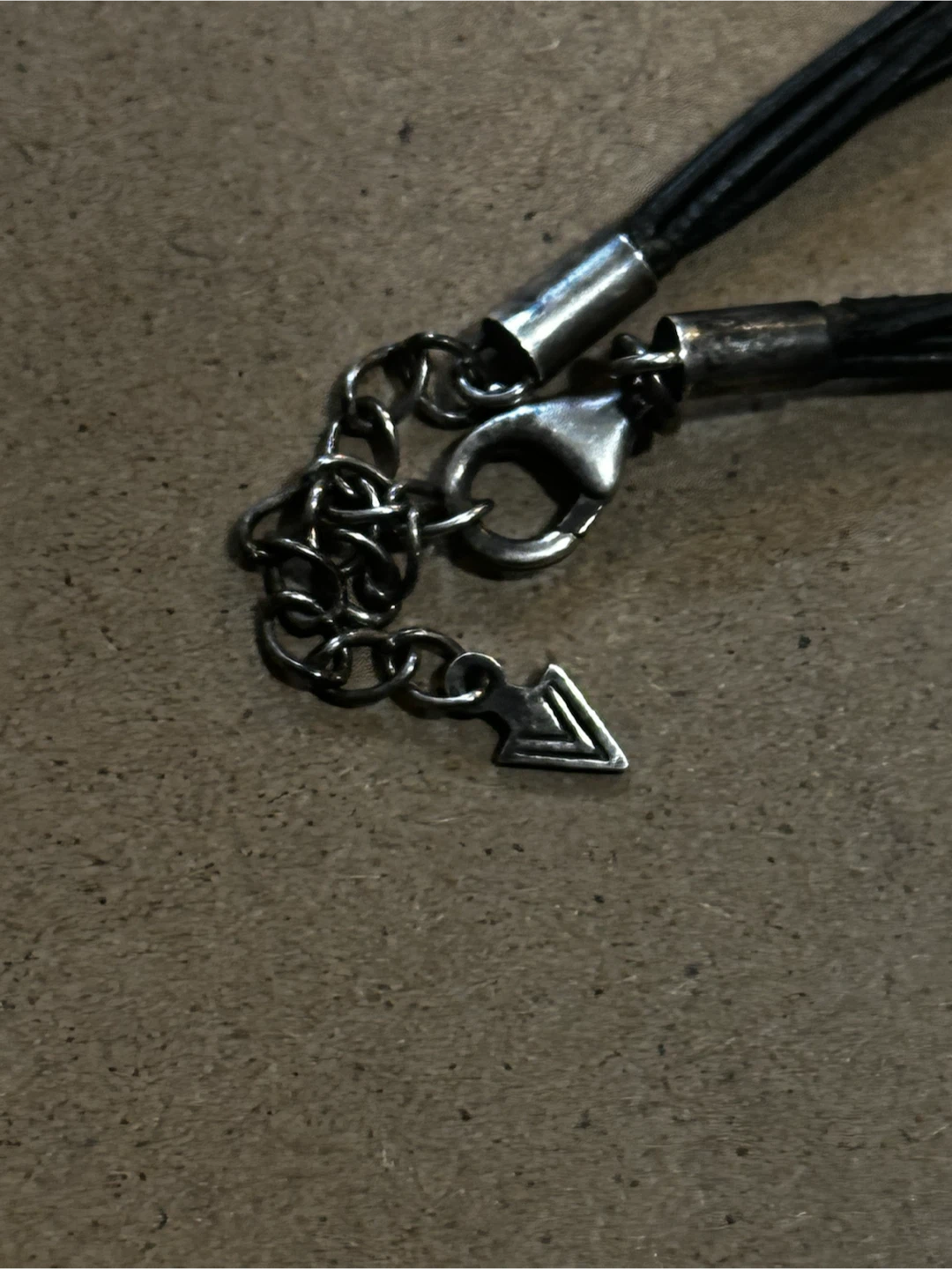 Silpada Sterling 925 Black Leather Cord 4 Strands Necklace - photo 4