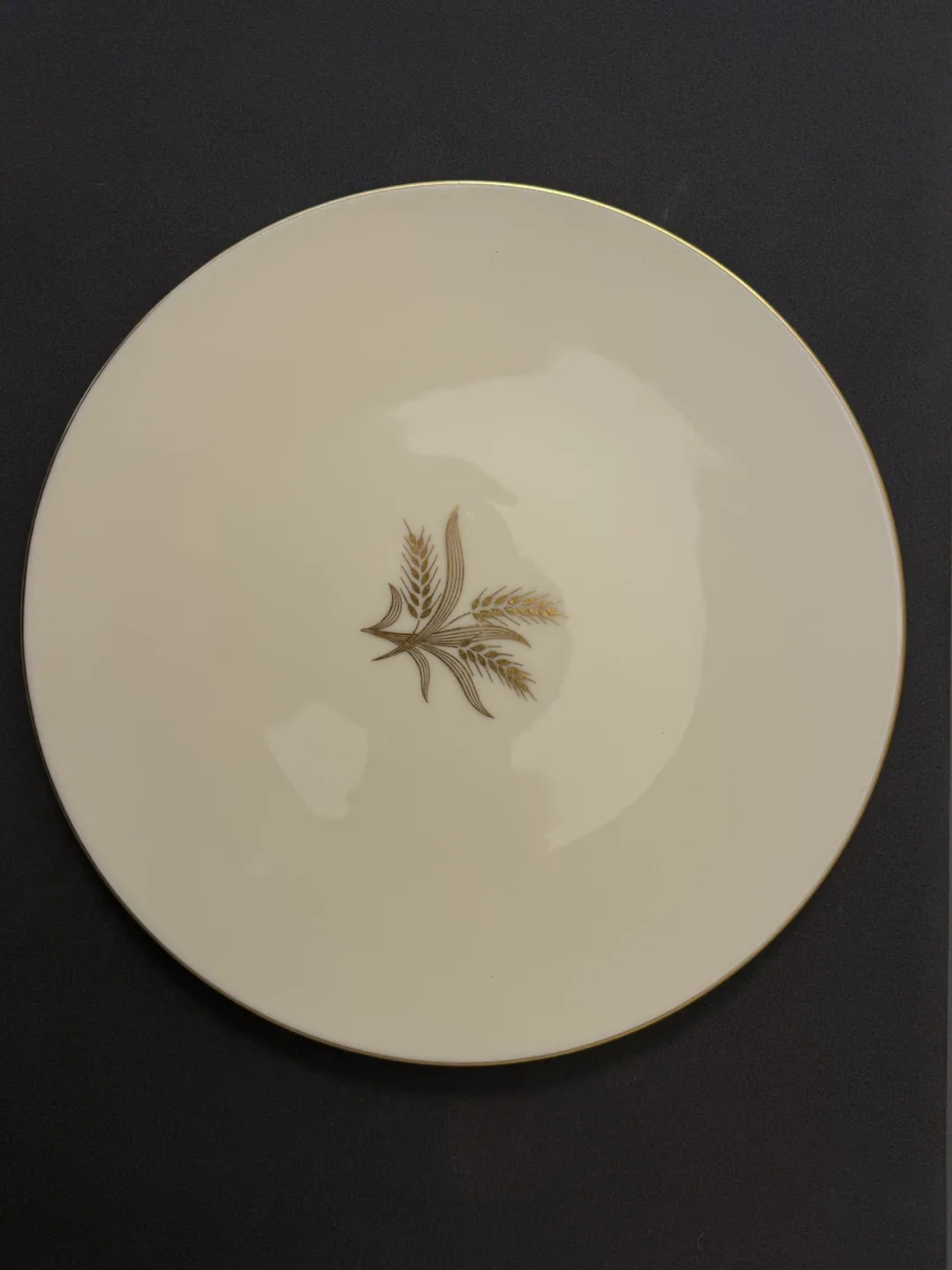 Set of 3 Lenox Wheat Pattern China Plates