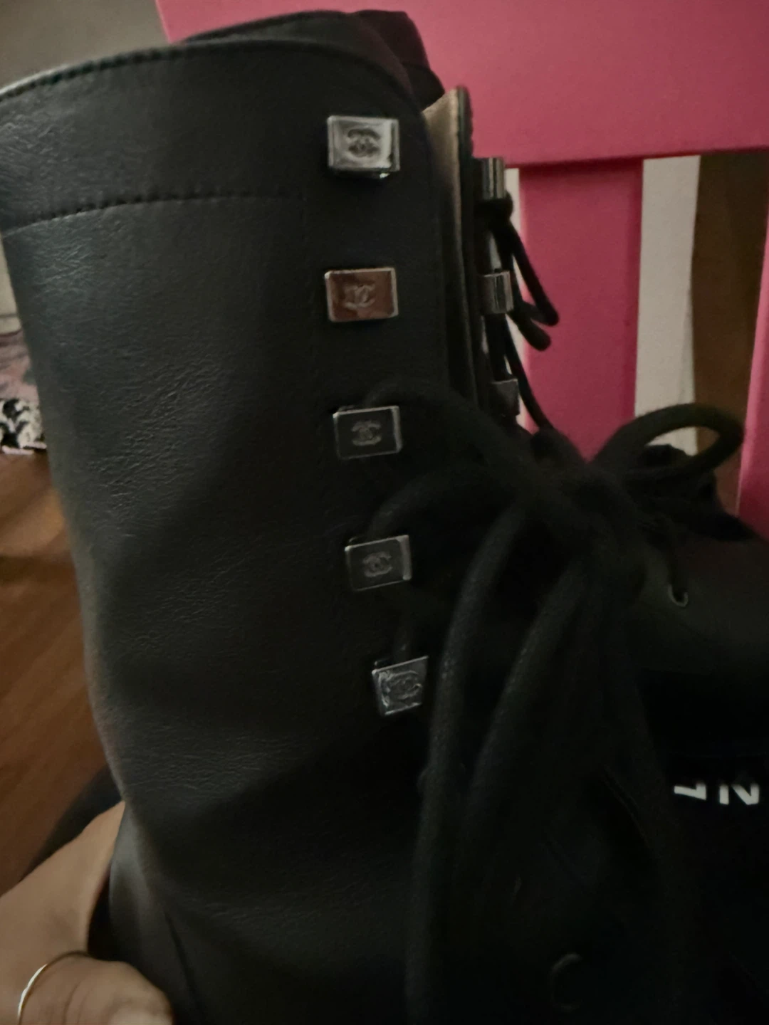 Chanel Black Lace-Up Boots - photo 5