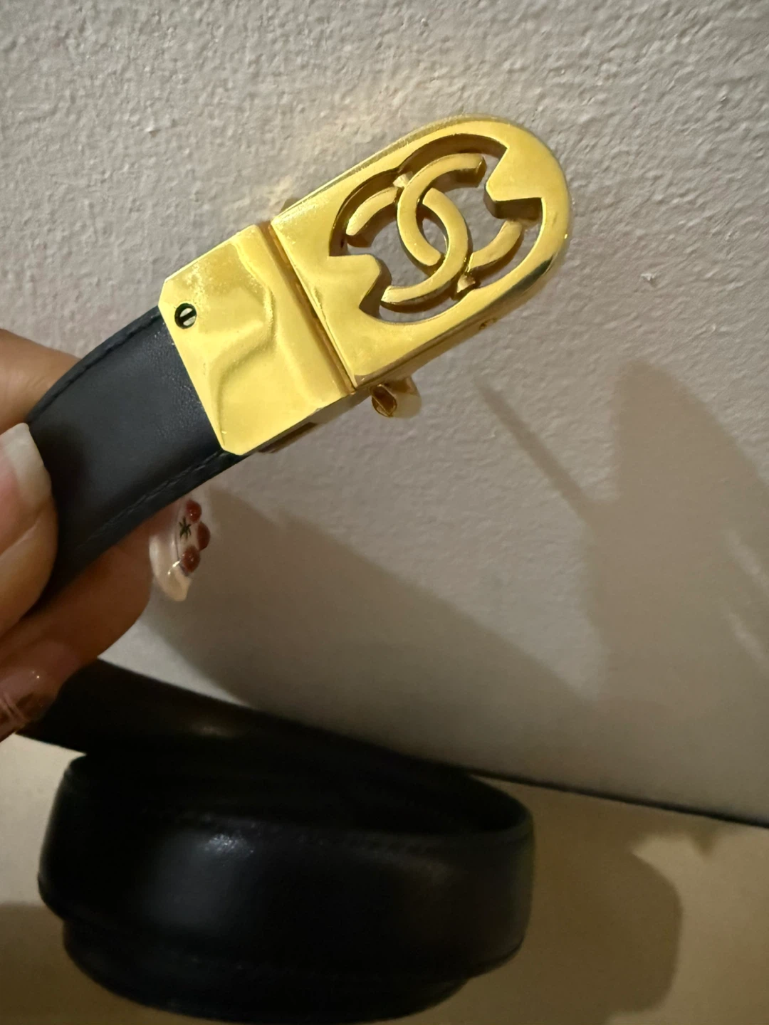 Vintage Chanel Black Leather Belt - photo 3