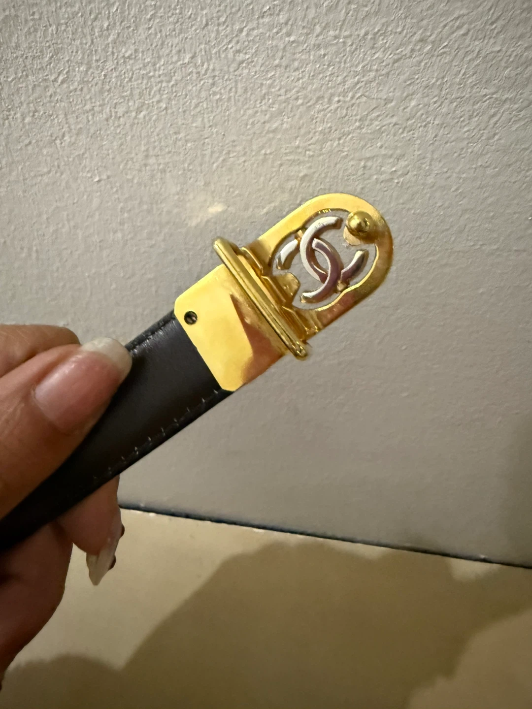 Vintage Chanel Black Leather Belt - photo 4