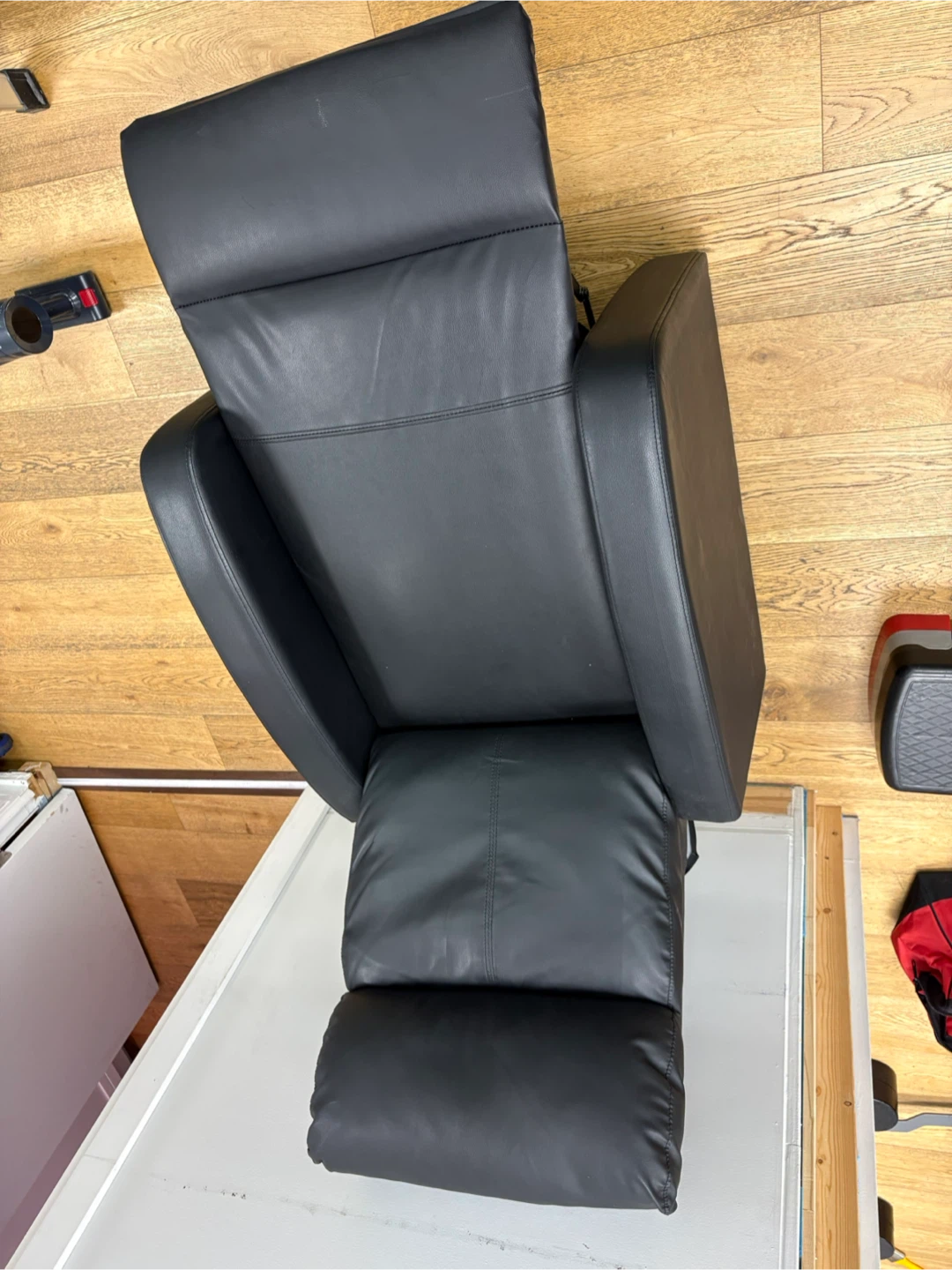 Black PU Leather Recliner Chair - photo 4