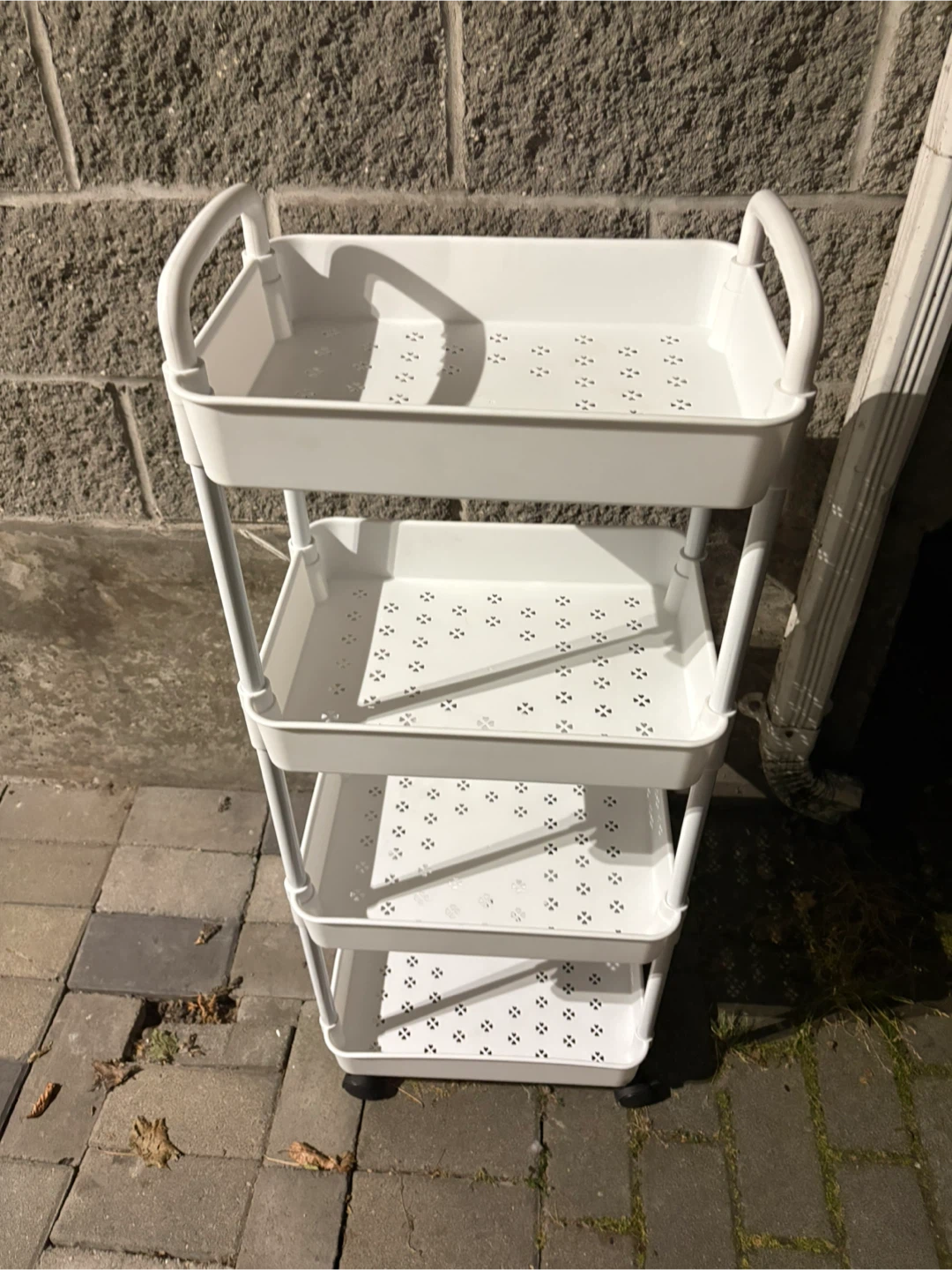 White 4-Tier Rolling Storage Cart - photo 2