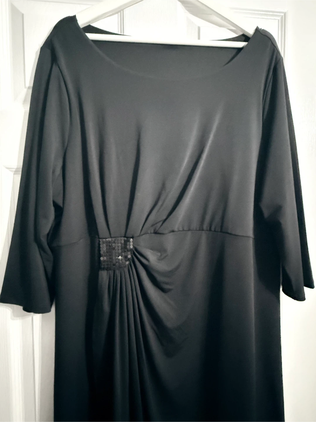 Black Dress with Sequin Detail - Size 1X - photo 3