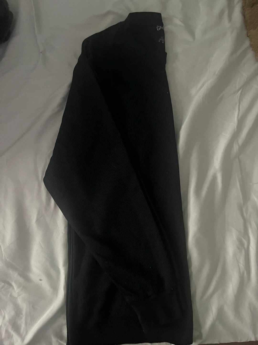 Black Ribbed Long Sleeve Shirt - photo 2