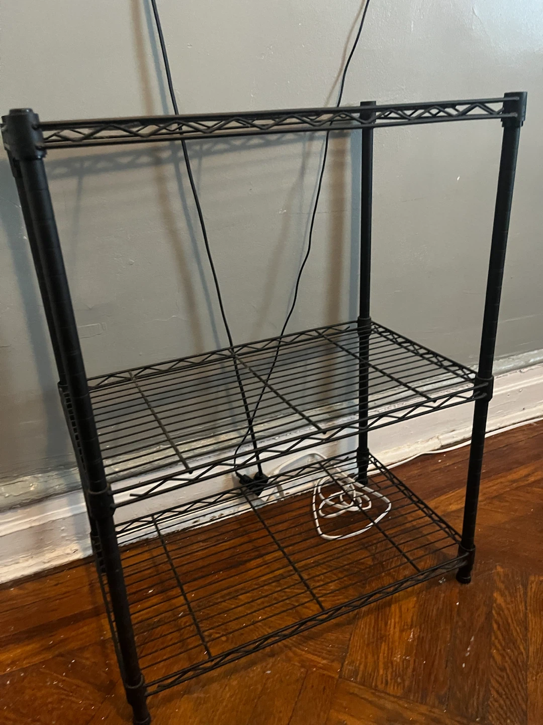 3-Tier Black Metal Wire Storage Shelf - photo 3
