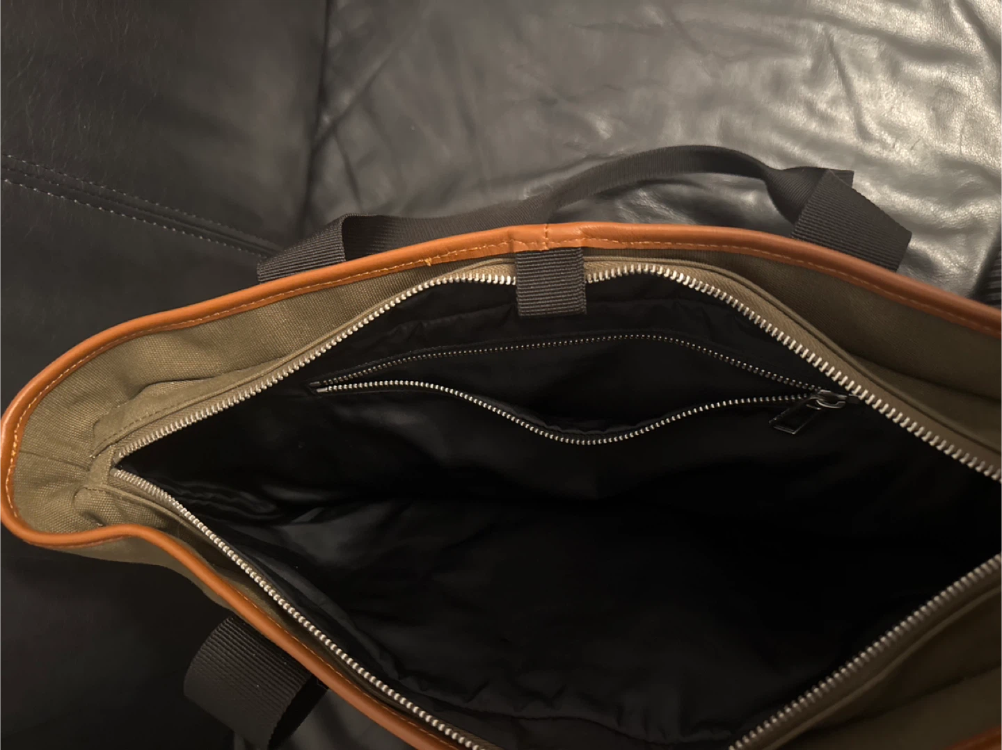 Paul Smith Olive Green Canvas Tote Bag - photo 4