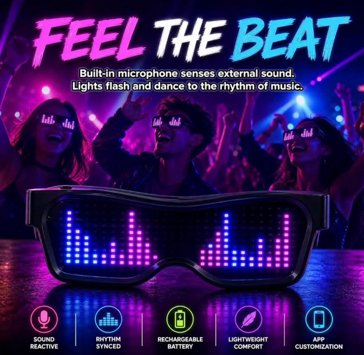 LED Party/Rave Glasses - photo 3