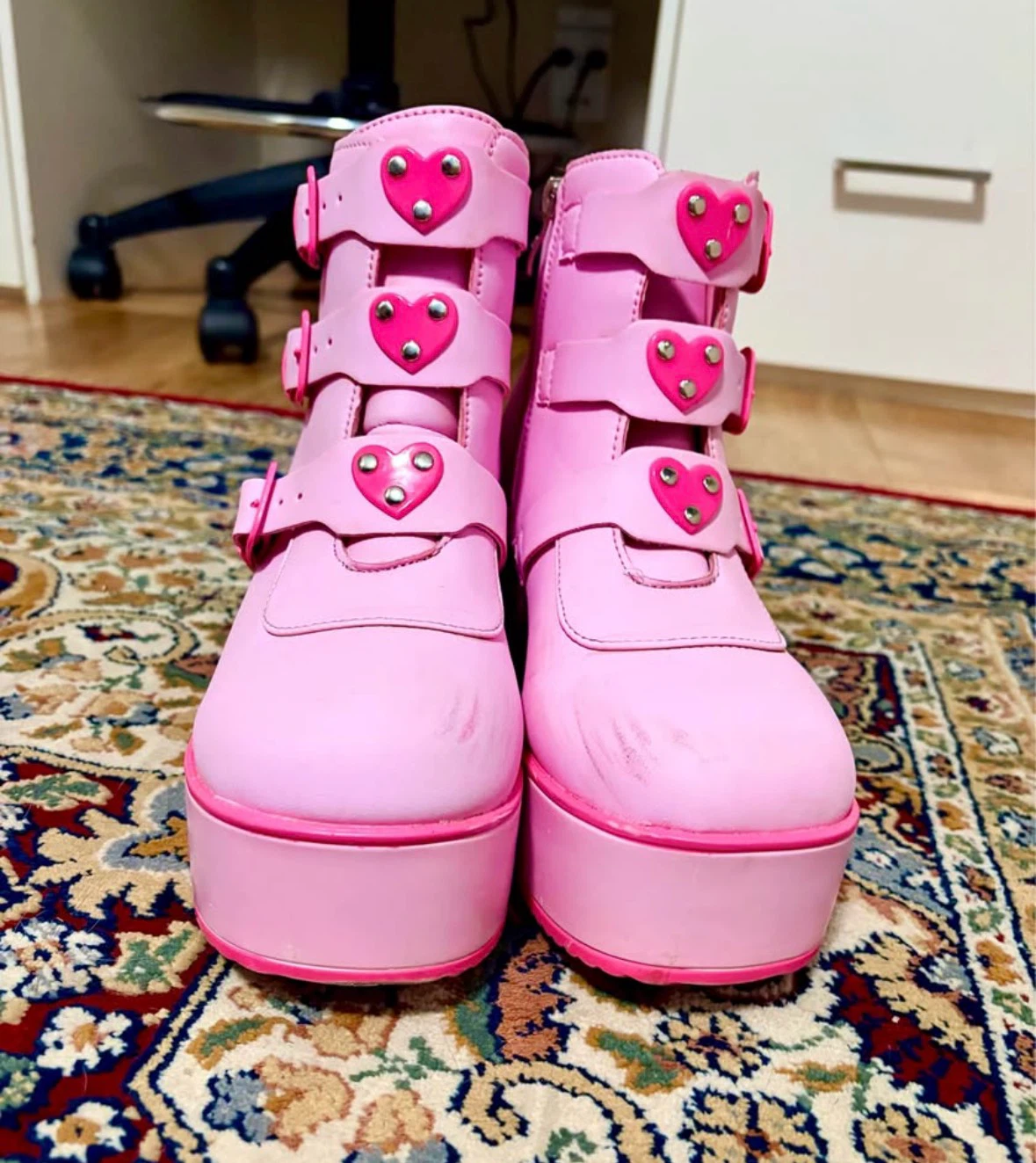 Cute Pink Platform Boots (size 8) - photo 2