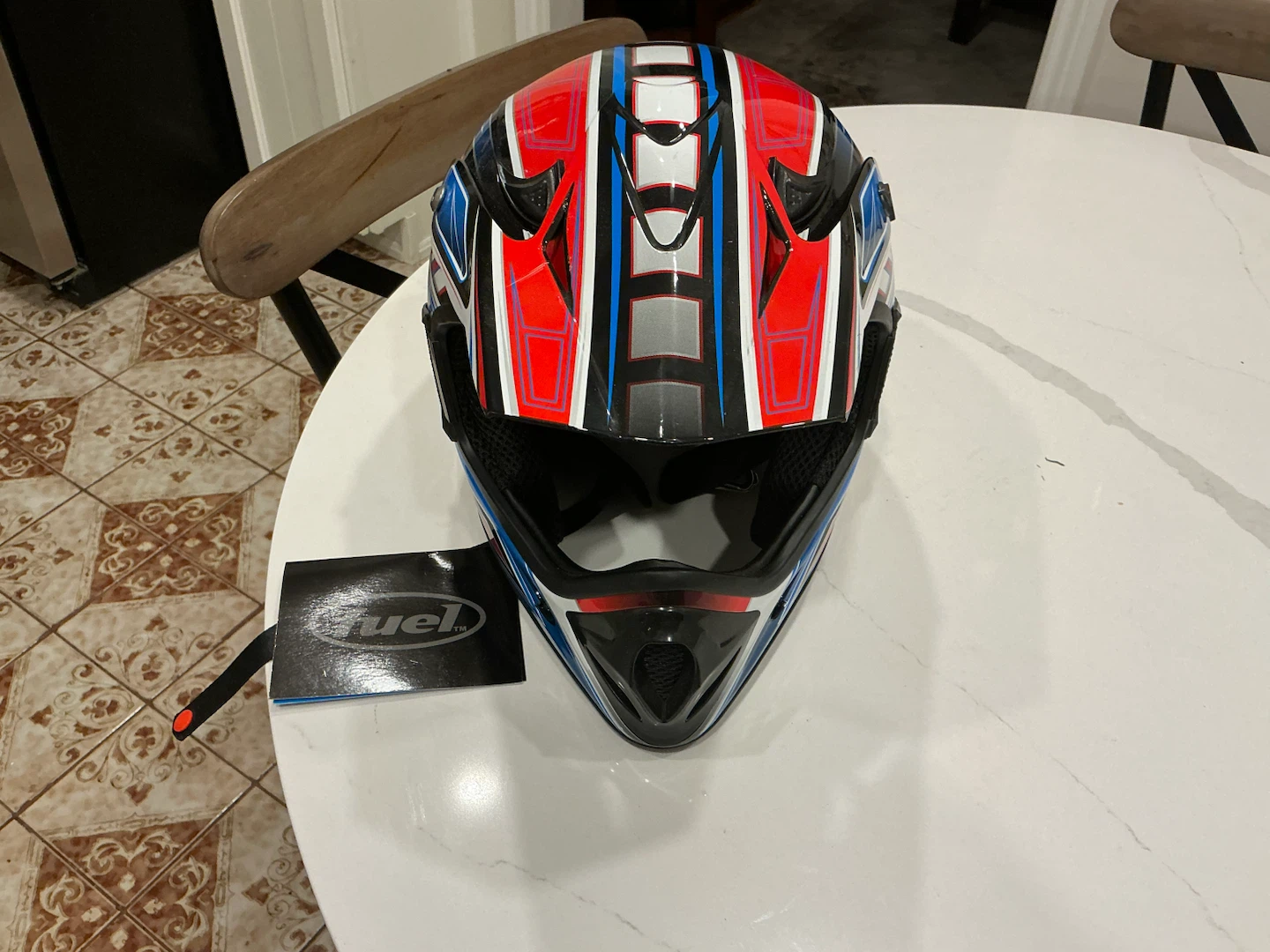 Fuel Motocross Helmet Red Blue White - photo 2