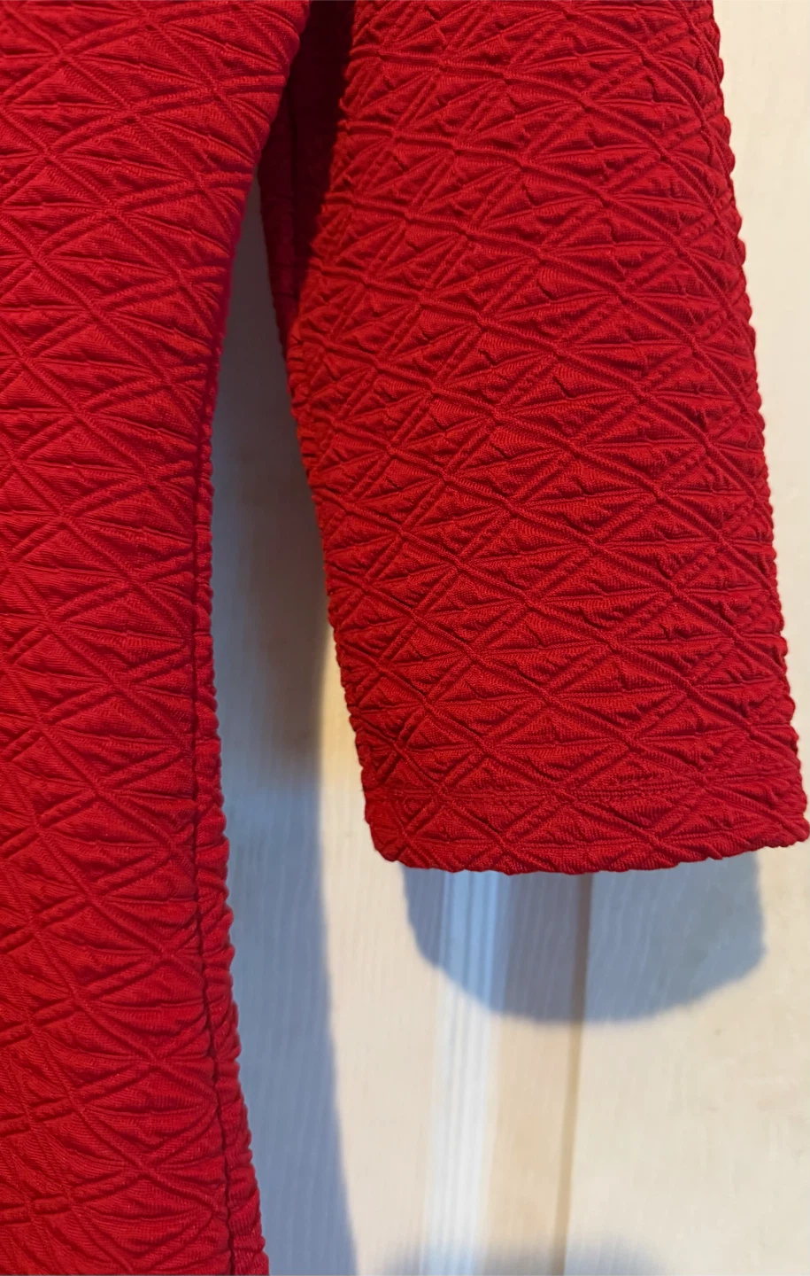 Red Textured Bodycon Dress - photo 5