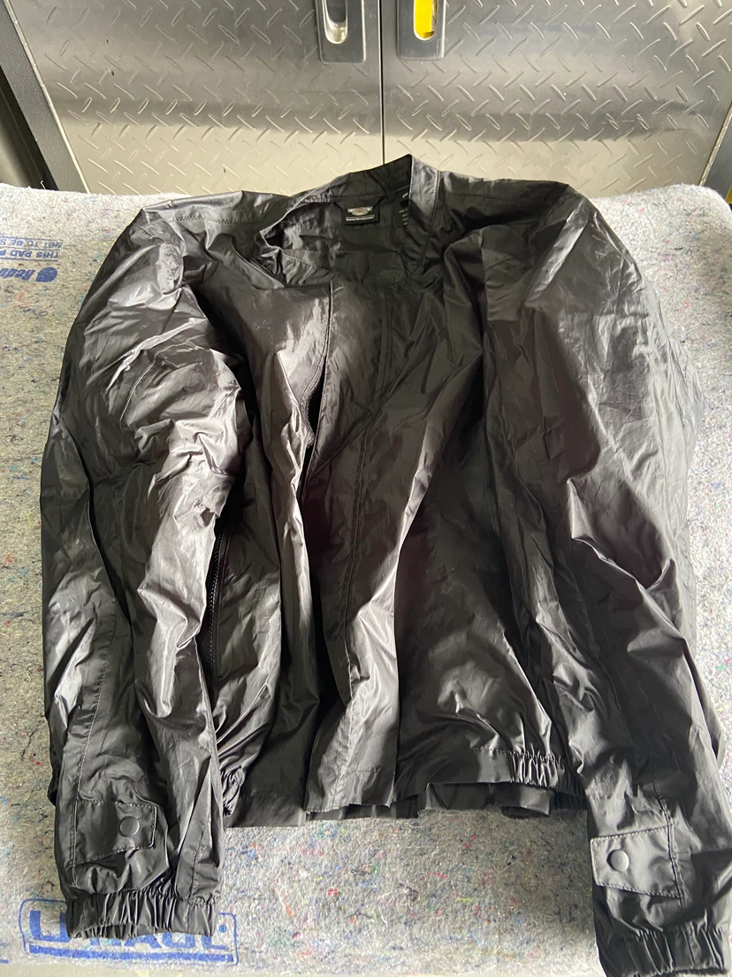 Leather motorcycle jacket with liner - photo 3