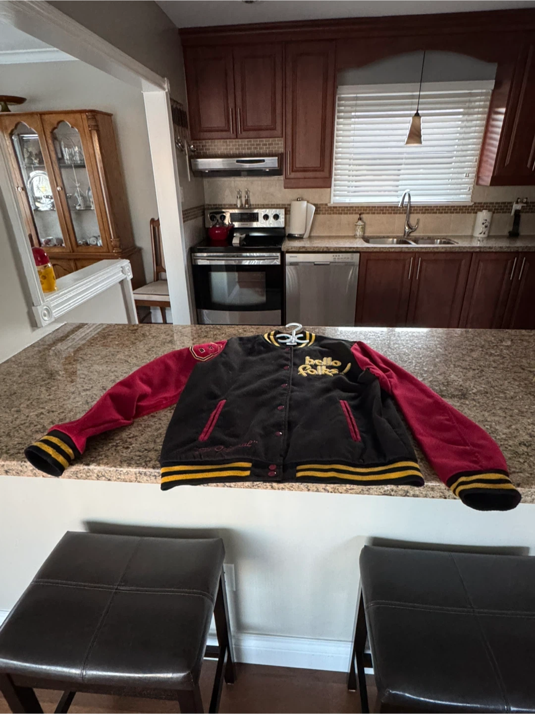 Disney Mickey and Pluto Fleece Varsity Jacket