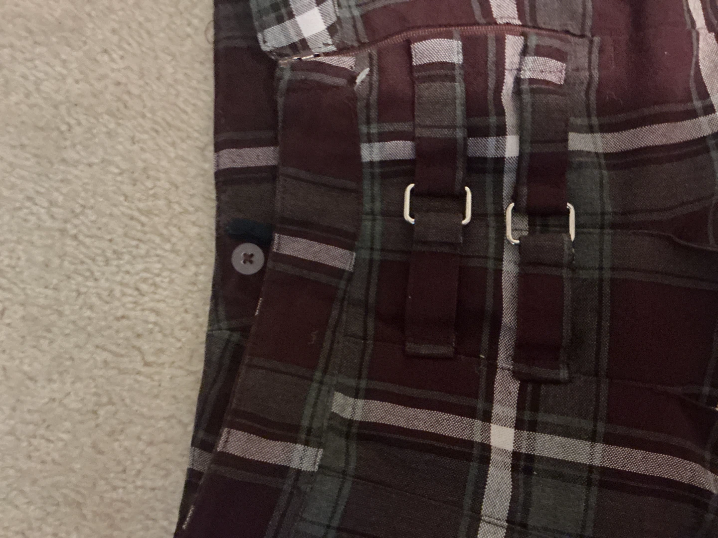 Burgundy and Green Plaid Pleated Skirt - photo 2