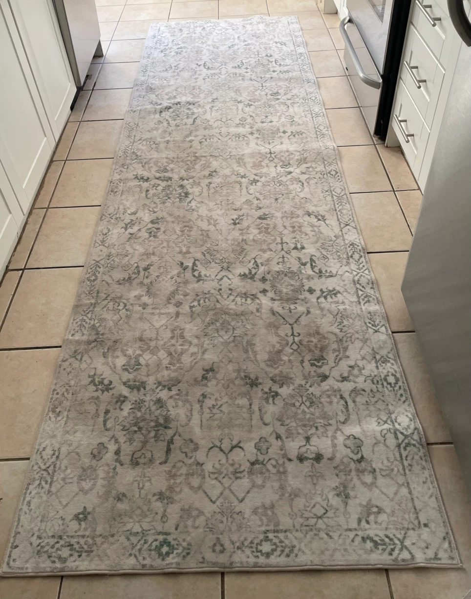 3’ x 10’ Vintage-Style Floral Runner Rug