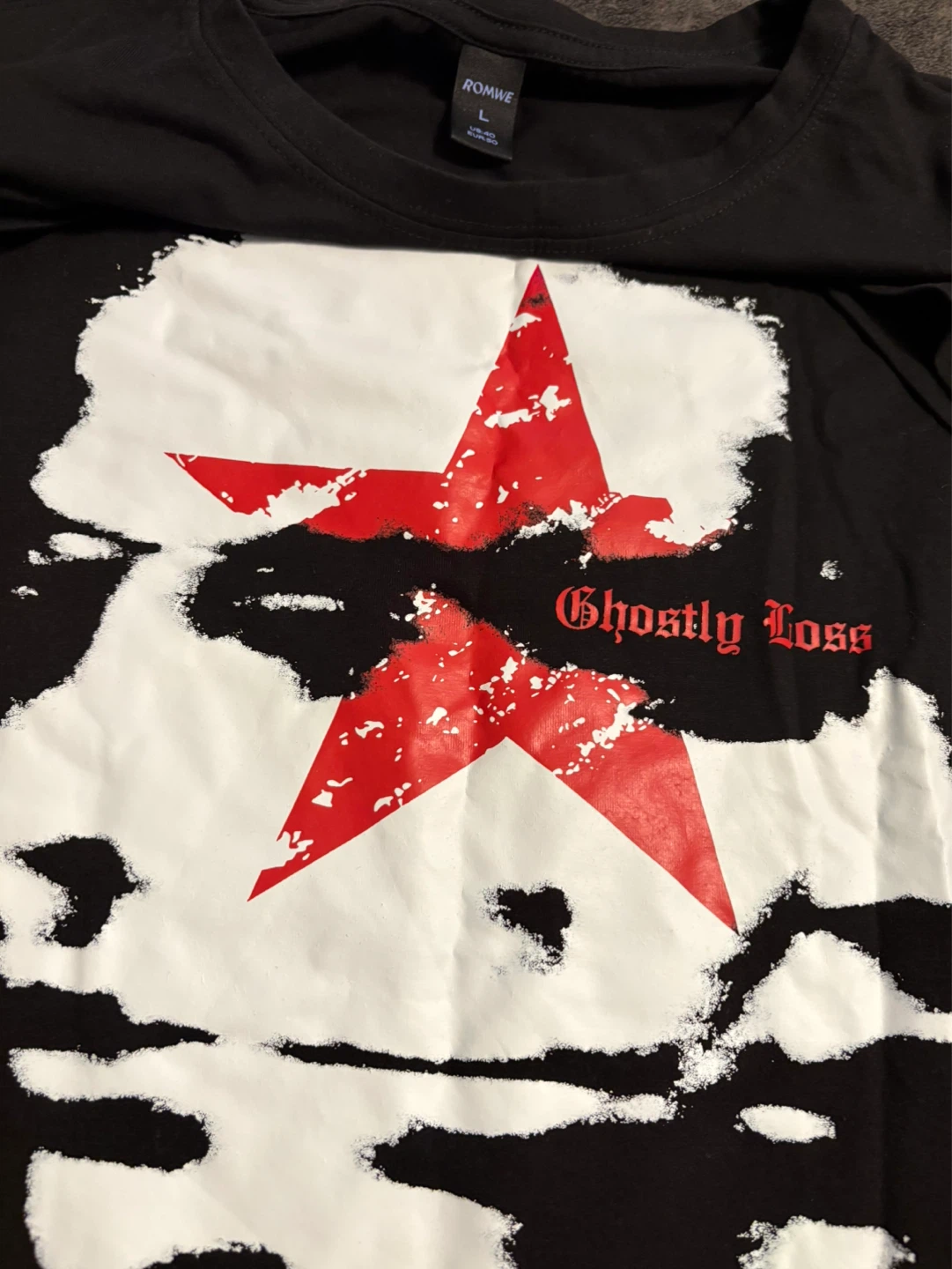 Romwe Ghostly Loss Graphic T-Shirt - photo 3