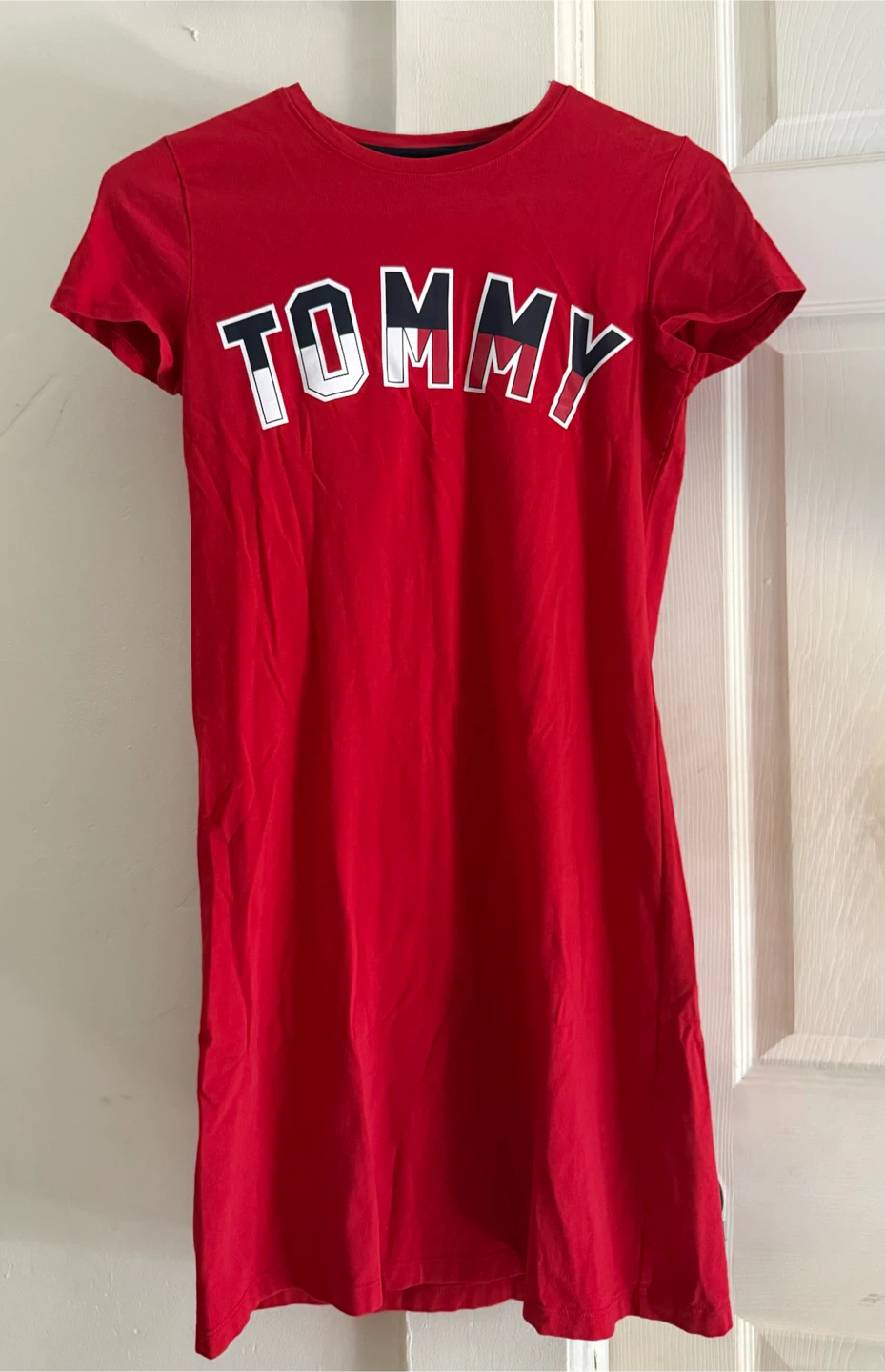 Tommy Hilfiger Red Logo T-Shirt Dress Size XS