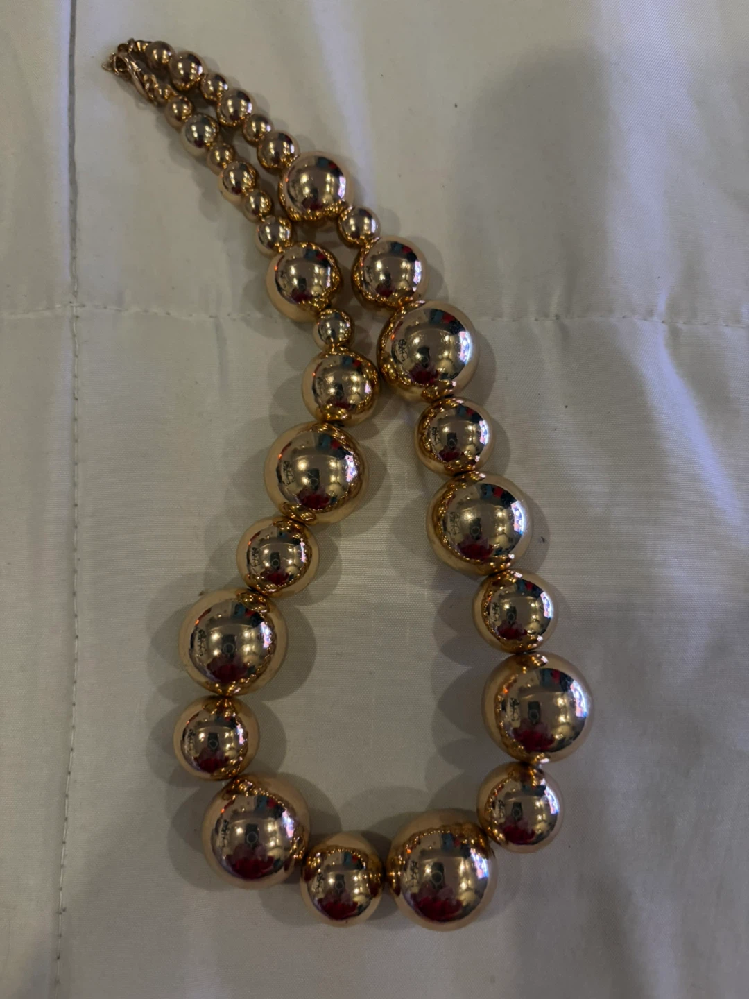 Gold-Tone Fashion Beaded Statement Necklace - photo 5